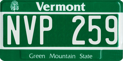 VT license plate NVP259