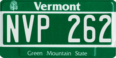 VT license plate NVP262