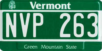 VT license plate NVP263