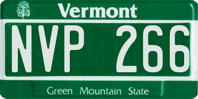 VT license plate NVP266