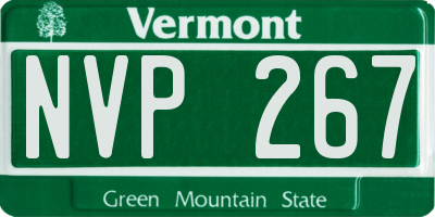 VT license plate NVP267