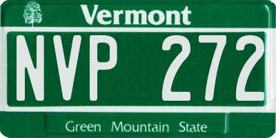 VT license plate NVP272