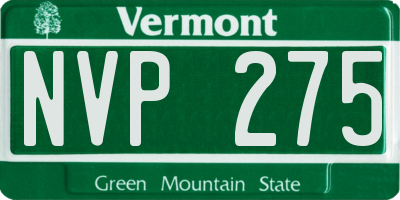 VT license plate NVP275