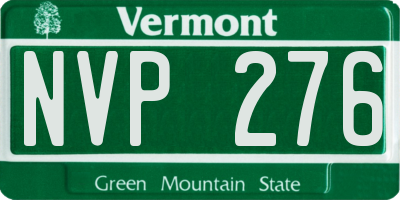 VT license plate NVP276