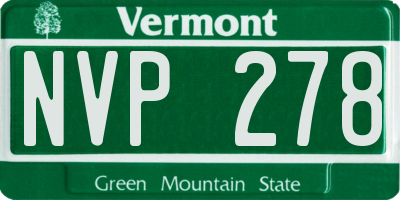 VT license plate NVP278