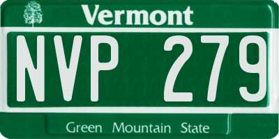 VT license plate NVP279