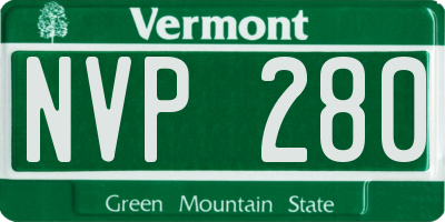 VT license plate NVP280