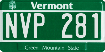 VT license plate NVP281