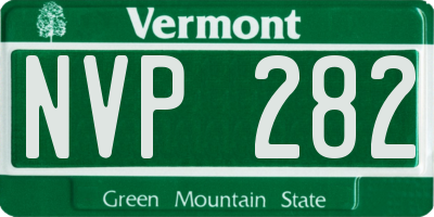 VT license plate NVP282