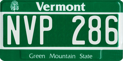 VT license plate NVP286