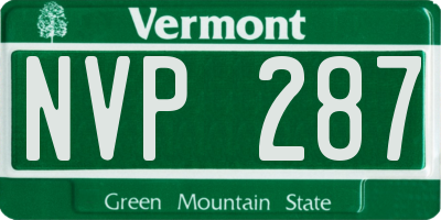 VT license plate NVP287