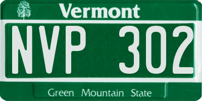 VT license plate NVP302