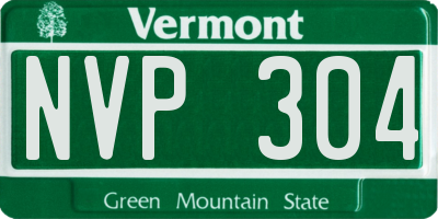 VT license plate NVP304