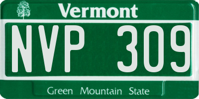 VT license plate NVP309