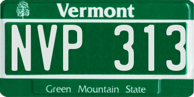 VT license plate NVP313