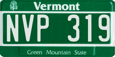 VT license plate NVP319