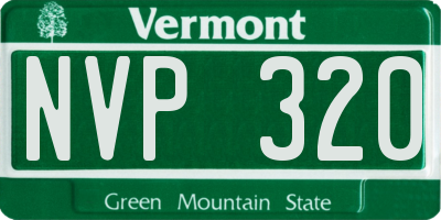 VT license plate NVP320