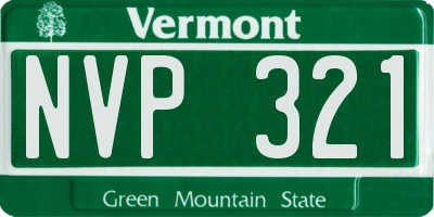 VT license plate NVP321