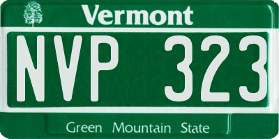 VT license plate NVP323