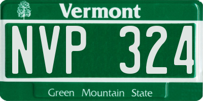 VT license plate NVP324