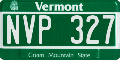 VT license plate NVP327