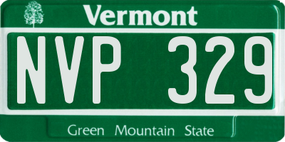 VT license plate NVP329
