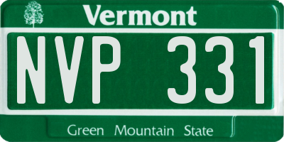 VT license plate NVP331