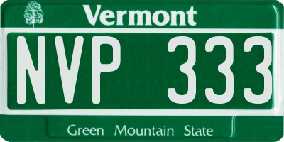 VT license plate NVP333