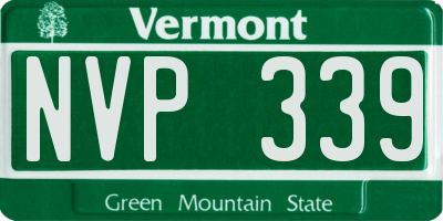 VT license plate NVP339