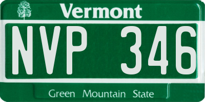 VT license plate NVP346