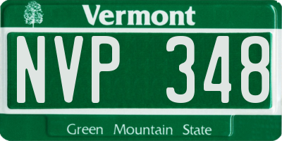 VT license plate NVP348