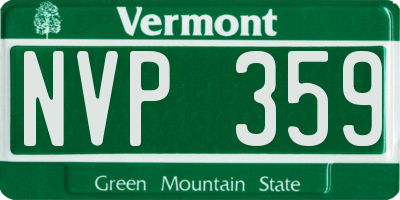 VT license plate NVP359