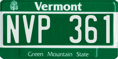 VT license plate NVP361
