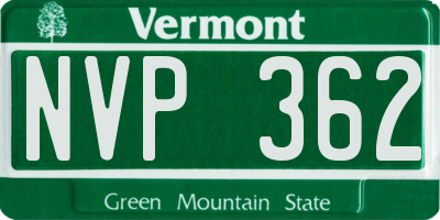VT license plate NVP362