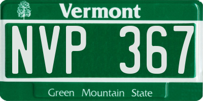 VT license plate NVP367
