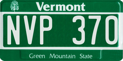 VT license plate NVP370