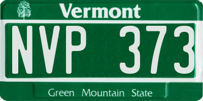 VT license plate NVP373