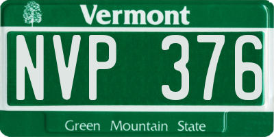 VT license plate NVP376