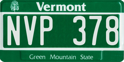 VT license plate NVP378