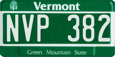 VT license plate NVP382