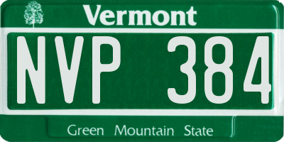 VT license plate NVP384