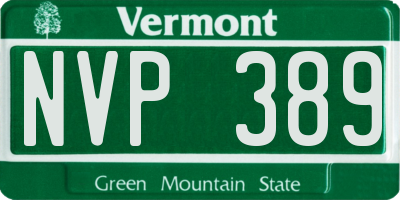 VT license plate NVP389