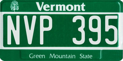 VT license plate NVP395