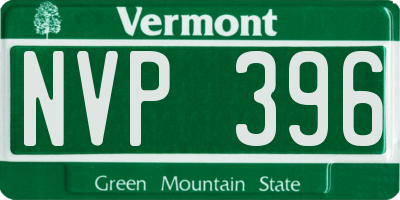 VT license plate NVP396