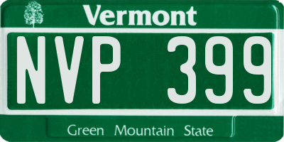 VT license plate NVP399
