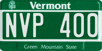 VT license plate NVP400