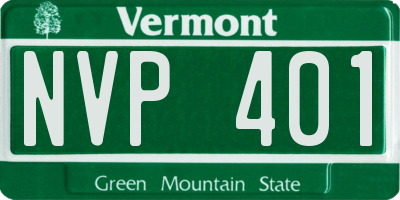 VT license plate NVP401