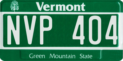 VT license plate NVP404
