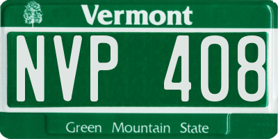VT license plate NVP408