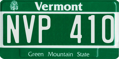 VT license plate NVP410